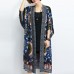 sundress new black prints chiffon cardigans plus size tassel half sleeve summer outwear